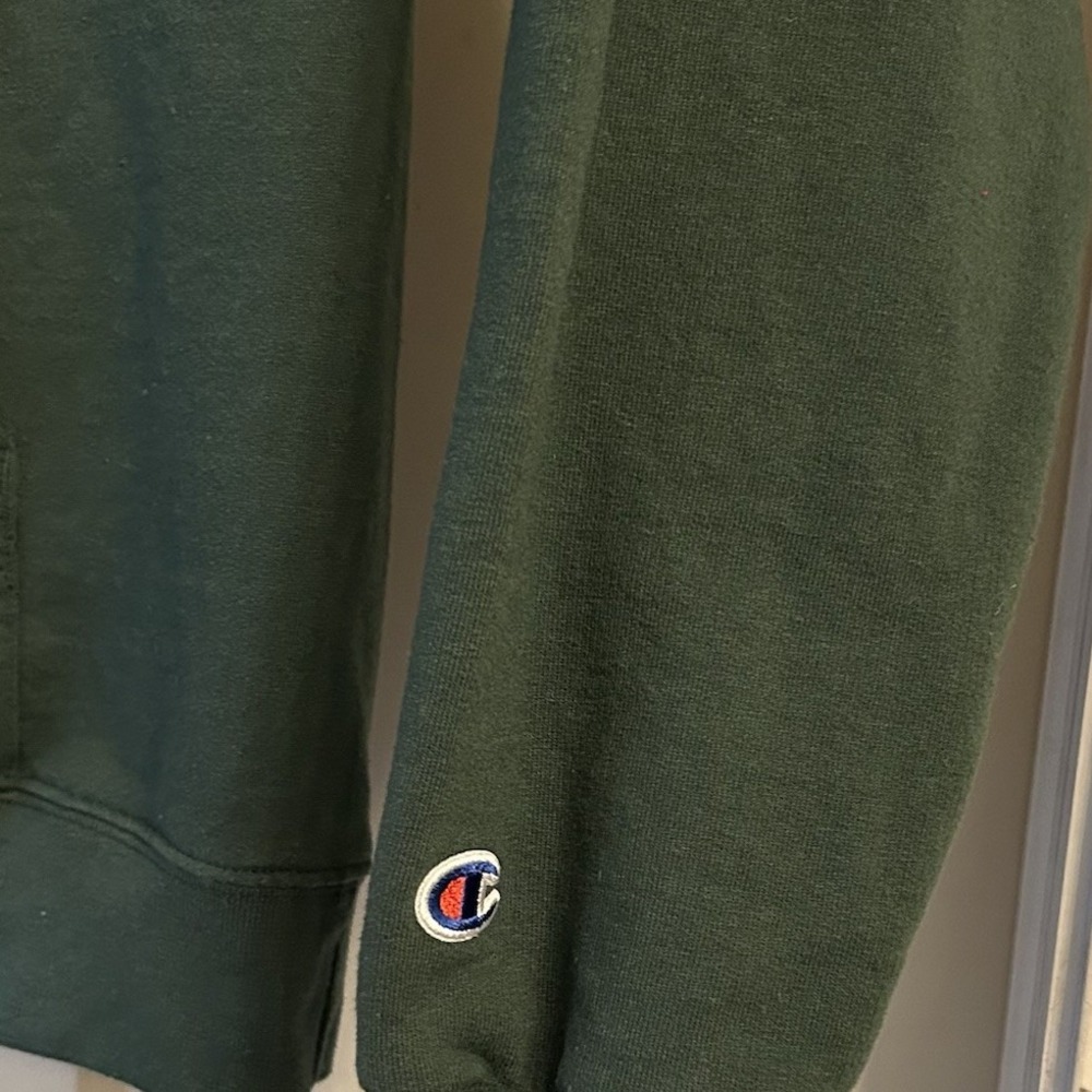 Champion Notre Dame Embroidered Hoodie Size Medium Sweatshirt‎ Green - Picture 2 of 6